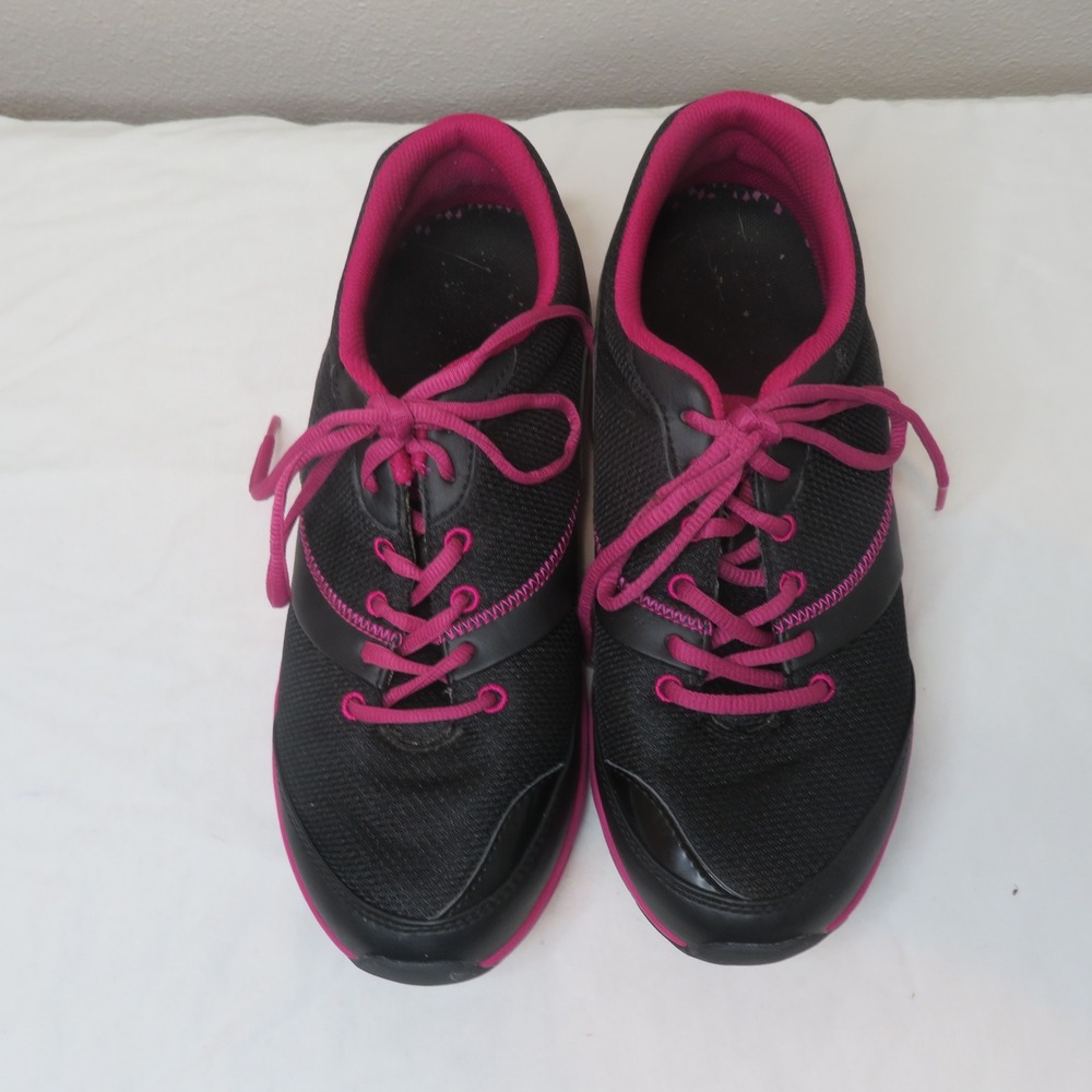 Vionic Kona Womens Walking Shoes Black Pink 1st Ray Technology Wide Size 7